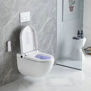 Ensemble WC mural intelligent avec fonctionnement automatique, cuvette allongée en céramique, évacuation en S, télécommande incluse HC2234 Wal - Product Image 4