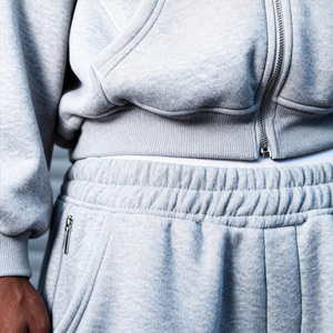 Set Personalizzato di Felpa e Pantaloni in Cotone French Terry a Doppio Strato, Vestibilità Ampia e Oversize, Colore Grigio, per <span class=keywords><strong>Uomo</strong></span> - Product Image 3