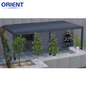 Gazebo à persiennes imperméable avec porte en verre rétractable <span class=keywords><strong>4x3</strong></span> - Product Image 5