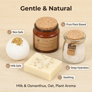 <span class=keywords><strong>Cesta</strong></span> de <span class=keywords><strong>Regalo</strong></span> Lunaire de Lujo para Spa para Mujeres, Set de Cuidado Personal con Vela Aromática, Bomba de Baño, Rodillo de Jade y Vaso Térmico, Regalos de Relajación - Product Image 3