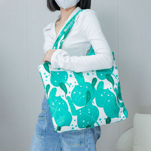 Gahumi <b>Creative</b> Custom Large Cotton Canvas Tote Bag Full Page Printed with Fun Cartoon Pattern - Product Image 6