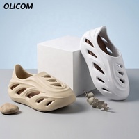 OLICOM Chaussures en mousse EVA personnalisées avec logo pour enfants, sabots de jardin, semelle intérieure amovible, respirantes et confortables pour l'été, la piscine et la plage