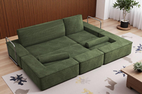 Sofá Seccional Reclinable Cuadrado de Estilo Moderno, Tapizado, de Dos Plazas, Extensible y Convertible, para Gimnasio o Sala de Estar, Superventas en Alibaba