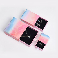 Boîte d'emballage à bijoux en papier personnalisé avec tiroir coulissant collier boucle d'oreille bracelet bague cadeau