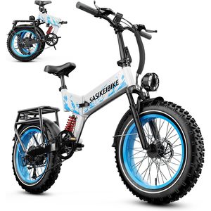 Bicicleta Eléctrica Plegable Sasikeibike de 20 Pulgadas con Neumáticos Gruesos 4.0, Batería de Litio de 52V, 7 Velocidades, Cuadro de Aleación de Aluminio para Adultos - Product Image 1