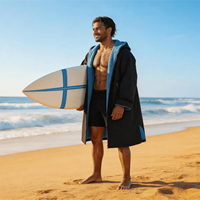 Robe de change imperméable pour adulte, doublure en polaire super douce, coupe-vent, grande taille, pour se changer après la natation et les sports nautiques