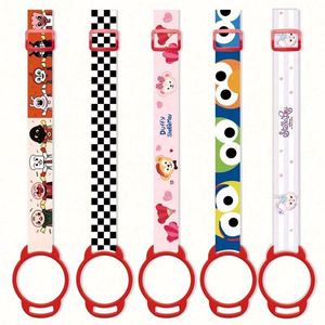 Custom LOGO Printed Lightweight Fashionable <b>Polyester</b> Portable Adjustable Shoulder Carrying Strap Silicone Water Bottle <b>Lanyard</b> - Product Image 2