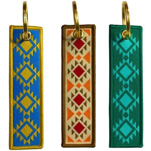 OEM <b>Custom</b> Metal <b>Keychain</b> with Red Embroidery Remove Air Aviation Tagged Embroidery <b>Keychain</b> Promotional Carabiners & Keychains - Product Image 1