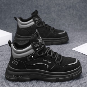 Bottes de travail de sécurité Shelby pour hommes, collection automne 2025, à lacets, semelle épaisse, résistantes à l'usure, chaussures de sport décontractées - Product Image 2