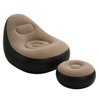 Fauteuil inclinable gonflable Lazy Beanbag, canapé-lit pliable avec pompe à pied, pour l'extérieur, en PVC écologique, design moderne et minimaliste