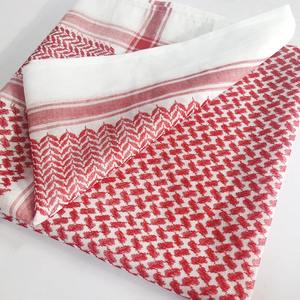 Keffiyeh Rouge Premium pour Hommes, Style Saoudien et Palestinien, Shemagh Arabe, Voile Musulman, Foulard pour la Tête - Product Image 5