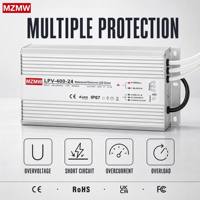 Alimentation LED étanche IP67 MZMW, transformateur d'éclairage extérieur AC/DC SMPS 25W-2000W 12V 24V 36V 48V pour CCTV et applications industrielles