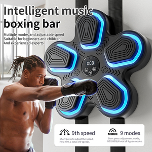 Entraîneur de boxe intelligent portable à suspendre au mur avec lumière LED bleue, cible de frappe pour l'entraînement en intérieur et la réduction du stress - Product Image 1