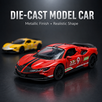 Modèle de voiture de sport miniature en alliage SF90 à l'échelle 1:36, version livery, jouet de course à rétrofriction avec roues mobiles pour enfants, vente en gros