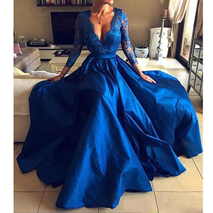 deep blue evening gowns