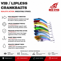 Échantillon Gratuit REDEYES VIB-34 Vibra Lure ABS, Leurre Artificiel Dur pour Pêche au Bar en Eau Douce et en Mer, Appât pour Eaux Moyennes