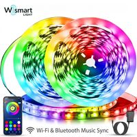 Tira de Luces LED RGBIC Tuya de 5V, 5M-100M, WiFi, App, Control Remoto IR, Sincronización con Música, Cambio de Color, Retroiluminación para TV, Decoración para Sala de Juegos