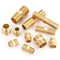 Raccord en laiton usiné CNC, raccord de 1 pouce, rallonge en laiton, adaptateur de tuyau d'incendie avec filetage BSP NPT G M