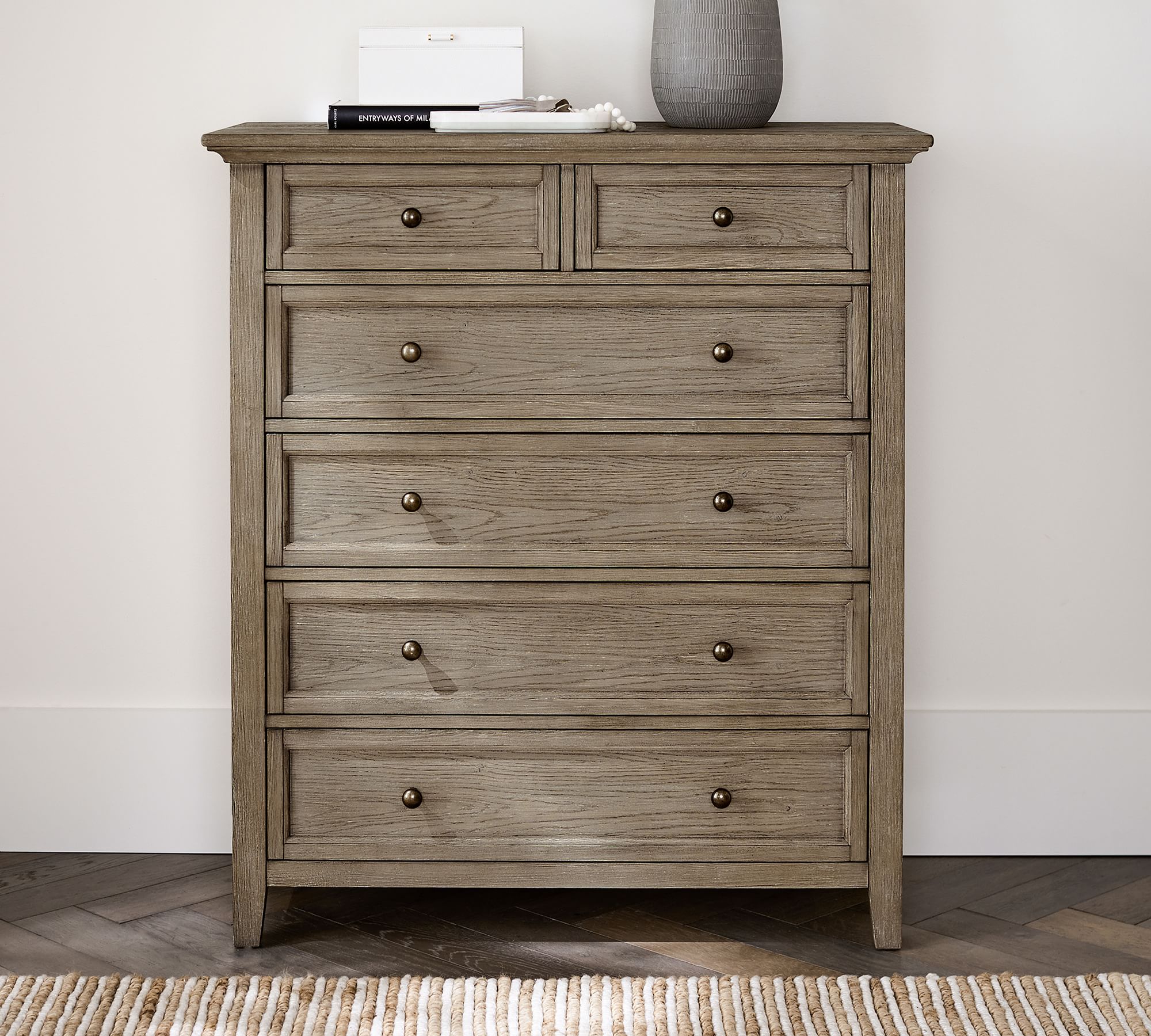 dresser set bedroom furniture oak 6-drawer tall dresser