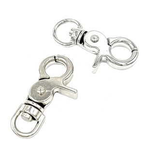 45mm Aleación de Zinc plata/dorado/Negro perro hebilla gancho Clip mosquetón giratorio mascota llavero cadena llavero - Product Image 6