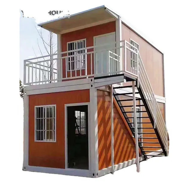 Double-deck high quality Easy to install 20 foot cheap office modular prefabricated with toilet container house