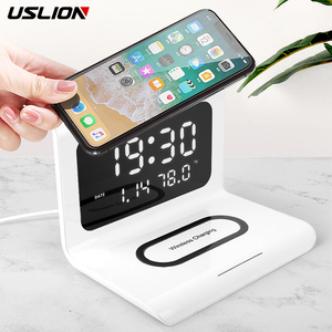 <span class=keywords><strong>Chargeur</strong></span> sans fil <span class=keywords><strong>Réveil</strong></span> Thermomètre <span class=keywords><strong>Chargeur</strong></span> sans fil Charge rapide pour <span class=keywords><strong>Smartphone</strong></span> - Product Image 3