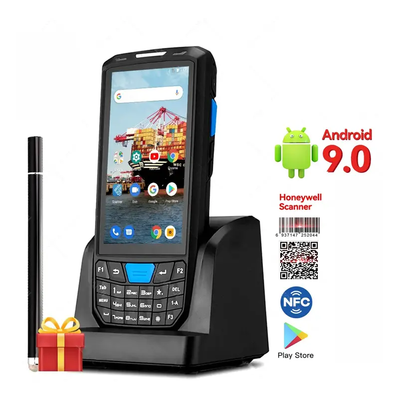 T80 Rugged industrial pda 1d 2d laser barcode scanner pdas rug handheld mobile computer android device warehouse