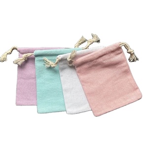 Sac à poussière en toile de coton de haute qualité, sac cadeau en coton coloré avec doubles cordons - Product Image 1