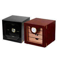 Boîte de rangement de cigares présentoir en bois de cèdre rouge armoire à cigares sur pied avec 4 plateaux tiroirs et séparateurs