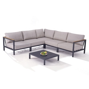Venta Directa de Fábrica, Juego de Muebles Modernos para Patio, Sofá Seccional en Forma de L para Jardín, Conjunto de Sofás de Esquina de Aluminio para Exteriores - Product Image 2