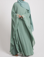 Robe musulmane YKA042 pour femmes, vêtements islamiques, hijabs, abaya traditionnelle en mousseline de haute qualité, design brodé surdimensionné