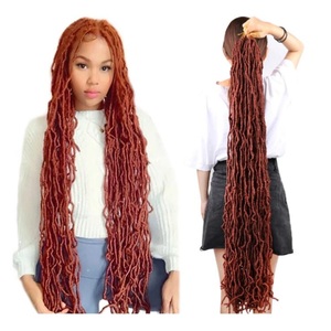 Extensiones de Cabello de Crochet Extra <span class=keywords><strong>Largas</strong></span> de 36 Pulgadas, Estilo Diosa, <span class=keywords><strong>Trenzas</strong></span> de Cabello Sintético, Trama Única - Product Image 2
