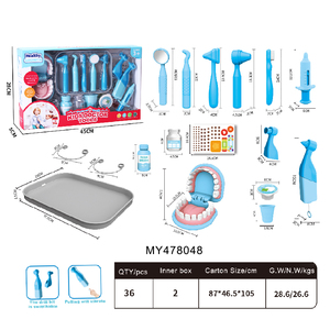 Ensemble de jouets de dentiste en plastique éducatifs pour enfants en gros, kit de jeu d'imitation pour enfants, tenue de docteur pour garçons et filles - Product Image 2