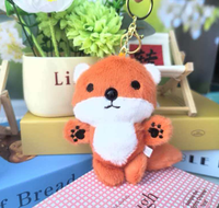Porte-clés renard en peluche mignon, pendentif porte-clés renard en peluche adorable, jouet porte-clés animal personnalisé pour machine à griffes
