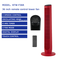Refroidisseur d'air à tête oscillante silencieuse OEM prix d'usine télécommande tactile 36 pouces ventilateur de tour électrique pour chambre à coucher bureau