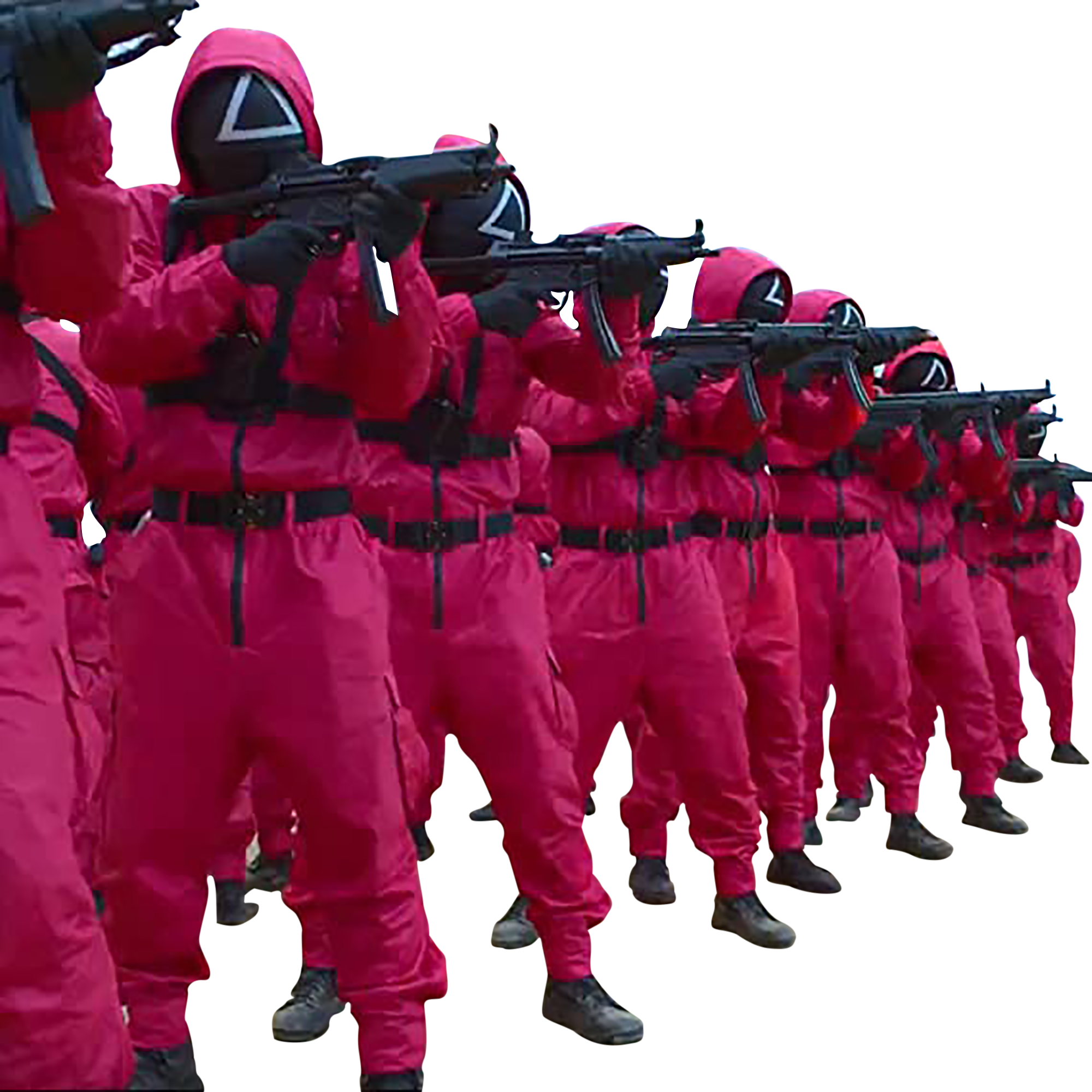 Полнолицевые корейские ТВ солдатские костюмы для вечеринки на Хэллоуин красные комбинезоны кальмар игровой набор