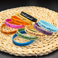 Pulsera de Silicona con Frase Motivacional Personalizada para Recompensas Escolares, Regalos Corporativos, Recuerdos de Fiesta, Envío Rápido de Fábrica, Precio Bajo
