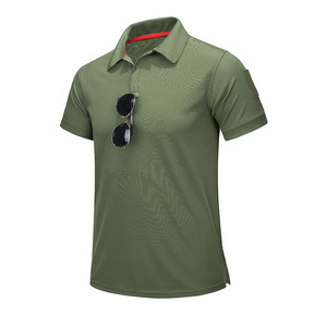 Custom Logo Factory Price <b>Polyester</b> Cotton Short Sleeve Tshirts O-neck Tee Breathable Sports Tactical Men's Polo <b>T</b>-<b>Shirt</b> - Product Image 6