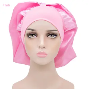 Bonnets Satin Hijab Bonnet Custom Hair Bonnets And Satin Hair Wraps With Metal Snap