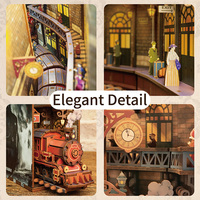 Kit de maison de poupée miniature en bois style époque vapeur Tonecheer Direct Factory, idéal pour les cadeaux d'entreprise en gros et les récompenses pour les employés