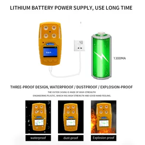 Rilevatore di Gas portatile Safewill 4 Tester per Monitor di Gas Display LCD Tester per la qualità dell'aria con luce sonora