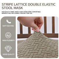 Housse de chaise extensible en jacquard, housse de chaise de salle à manger en spandex élastique, amovible, lavable, protection universelle pour siège d'hôtel