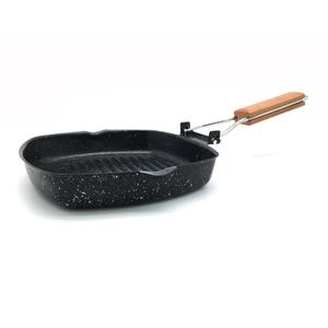 Poêle à frire antiadhésive <span class=keywords><strong>de</strong></span> qualité alimentaire à 2 couches <span class=keywords><strong>pour</strong></span> steak <span class=keywords><strong>de</strong></span> <span class=keywords><strong>boeuf</strong></span>, poêle à griller carrée et plate <span class=keywords><strong>pour</strong></span> barbecue en plein air - Product Image 2