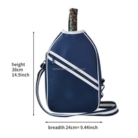 Sac de transport personnalisé pour 2 raquettes de pickleball avec accessoires et crochet de fixation pour clôture