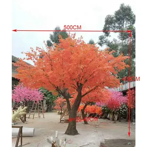 맞춤형 저렴한 가격 400cm 높이 인공 유리 섬유 트렁크 대형 일본 붉은 단풍 나무 식물