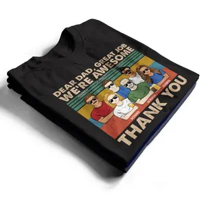 T-Shirt Personalizzata in Jersey 100% Cotone, Manica Lunga, Regalo per Papà con Scritta 'Grazie per il Lavoro Fatto, <span class=keywords><strong>Siamo</strong></span> Fantastici', Personalizzabile - Product Image 2