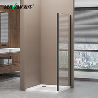 Panneau de douche Conner carré noir pas cher