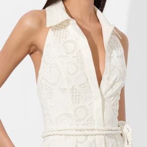 Vestido Mini de Mujer con Bordado Floral, Estilo Moderno, Venta al por Mayor, Jacquard, Casual, Elegante, para Fiesta de Verano - Product Image 3