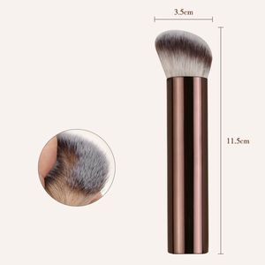 Reloj de arena cabeza en ángulo pelo sintético base líquida corrector cepillo logotipo personalizado HG señoras belleza Facial herramientas de maquillaje - Product Image 5