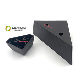 Yanyang 55mm de altura PP muebles de <span class=keywords><strong>pl</strong></span>ástico cama soporte pies personalizado negro esquina inyección reemplazo pierna de <span class=keywords><strong>pl</strong></span>ástico para sofá - Product Image 4